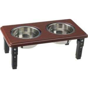   Adjustable Stainless Steel Double Diner 1   pint Cherry: Pet Supplies
