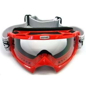   RED GOGGLES Motocross MX Dirt Bike ATV Off Road (AS20 R): Automotive