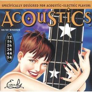  Everly Acoustic 80/20 Strings .012 .054 Musical 