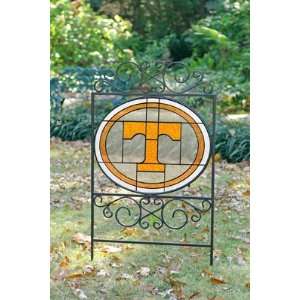 TENNESSEE VOLUNTEERS Team Logo STAINED GLASS YARD SIGN (20 x 38) by 