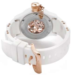 Invicta 1827 Russian Diver Mechanical Skeleton Ceramic White Watch 