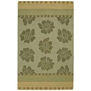  Auckland Collection Sage Floral Wool 8x10 Area Rug: Home 