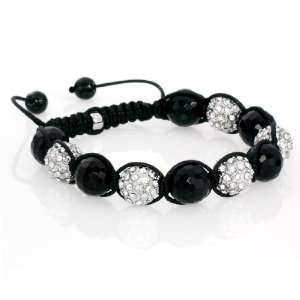   Crystal Disco Ball Adjustable Bracelet Iced Out Hip Hop 3218: Jewelry