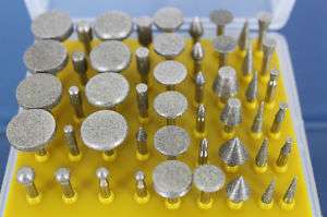 50pcs Diamond coated grinder head lapidary glass burr  