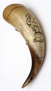 1960s Russia Vintage Caucasian Wine Drinking Horn Cup  