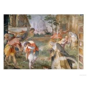  Saint Catherine Being Attacked in Florence Giclee Poster 