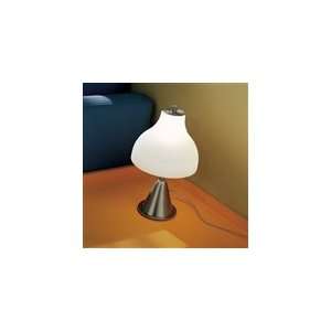  Hampstead Lighting   3590 : NOUR TABLE LAMP WHITE/NICKEL 
