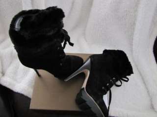 BEBE SHOES sandals heel platform JEMMA BLACK SUEDE  