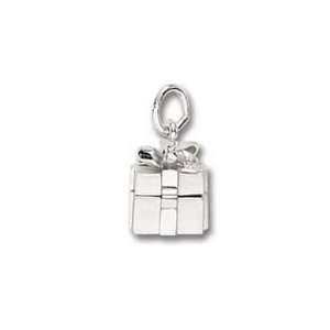  3683 Gift Box Charm   Gold Plated: Jewelry
