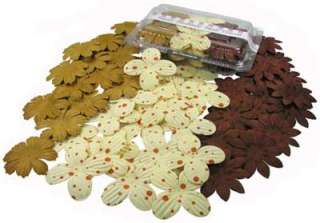 Mulberry paper FLOWERS   50   BROWN & Polka Dot  