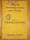 Trackson Model T4 Traxcavator Operation Maintenance Manual & Parts 
