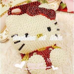  3D Iphone 4/4S bling crystal hello kitty Handmade cover 