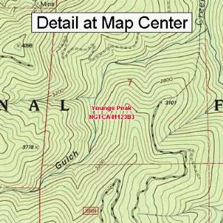  USGS Topographic Quadrangle Map   Youngs Peak, California 