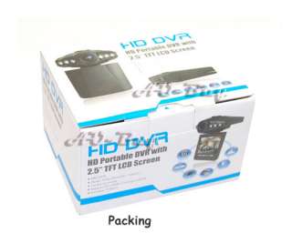 New Portable HD 720P Car Dashboard Camera DVR w/2.5 TFT LCD screen 