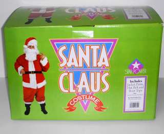   Red Santa Claus Suit Boxed Christmas Costume Adult One Size #CA 0001
