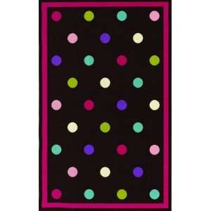  4 Ever Young Poka Dot Chocolate Printed Kids Rug Size 33 