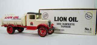 ERTL 1931 HAWKEYE TANKER LION OIL #1 IN SERIES DIE CAST COIN BANK 