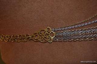 New Brighton ~ CLEOPATRA ~ 2 tone Multi   Chain Necklace  