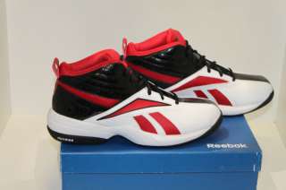 NEW REEBOK BUCKETS 4 BASKETBALL SHOES WHITE /RED/ BLACK  