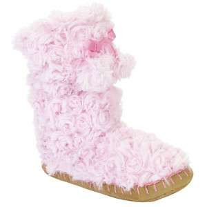 light Pink Fuzzy Fur Boot slippers medium 13/1 & Large 2/3 Girls NWT 