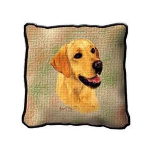  Yellow Lab Pillow Cover   17 x 17 Pillow: Home & Kitchen