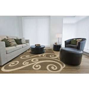  Nourison SIL02 CHO Silhouettes Chocolate Contemporary Rug 