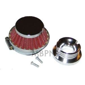  47cc 49cc Racing Chrome Air Filter With V Stack Adapter 