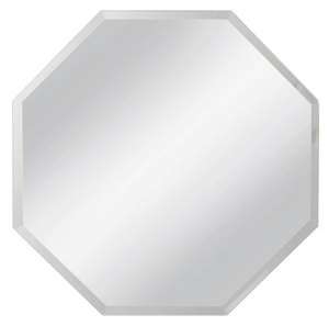 10 inch Beveled Octagon Glass Mirrors   6 Pieces  