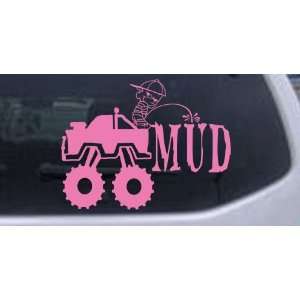 Pee On Mud Off Road Car Window Wall Laptop Decal Sticker    Pink 16in 