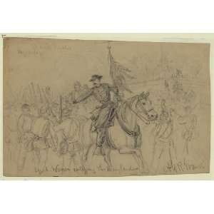  Photo Genl. Warren rallying the Marylanders 1864