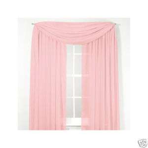 NEW PINK Elegance Sheer Voile Curtain 216 Scarf 10128  