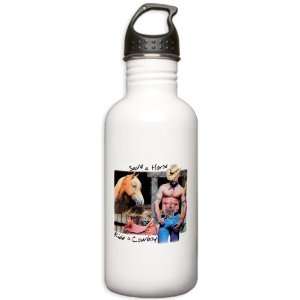  Stainless Water Bottle 1.0L Country Western Cowgirl Save A 