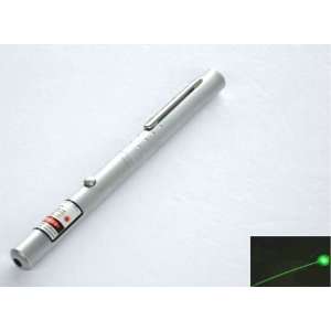  532nm 5mw Green Laser Pointer Silver Finish: Office 
