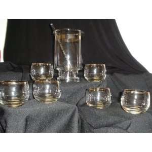  ELEGANT GLASS DRINK MIXER WITH GLASSES SET Everything 