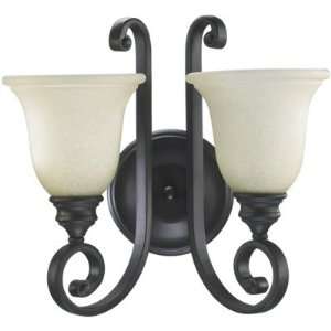 Quorum 5454 2 86 Bryant   Two Light Wall Mount, Oiled Bronze Finish 