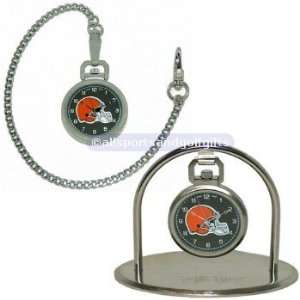  Cleveland Browns NFL Pocket Watch: Sports & Outdoors