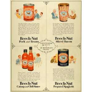  1927 Ad Beech Nut Catsup Pork Beans Bacon Spaghetti Canned 