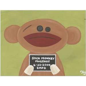  Sock Monkey Mugshot by Krista Jefferson: Home & Kitchen