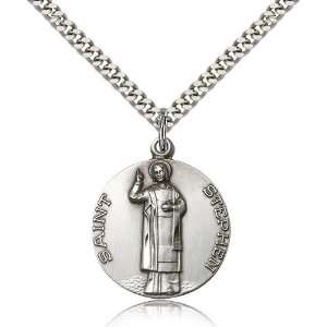  Sterling Silver St. Stephen Pendant: Jewelry