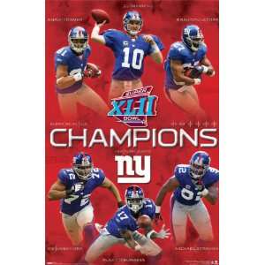  New York Giants Super Bowl XLII Champions Poster