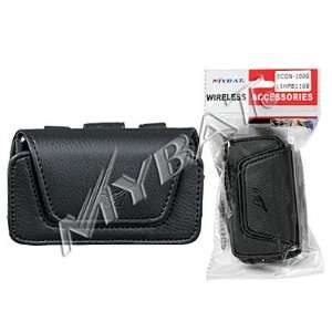  Black Leather Horizontal Cover Pouch Belt Clip for 