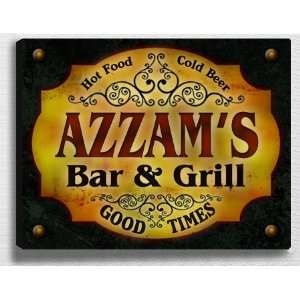  Azzams Bar & Grill 14 x 11 Collectible Stretched 