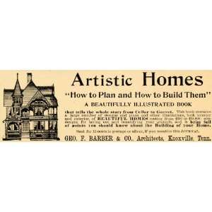 1893 Ad Geo F Barber & Co. Artistic Homes Plan Book 