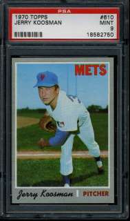 1970 TOPPS #610 Jerry Koosman PSA 9 METS *1333  