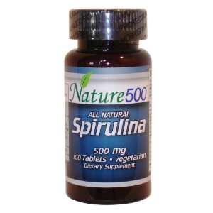 Nature500 Spirulina 500mg The Disease Fighter, Concentrated Source of 