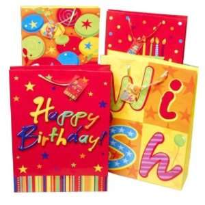  X Large Birthday Gift Bag Case Pack 72   679329: Home 