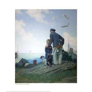  Norman Rockwell   Outward Bound Giclee Canvas: Home 