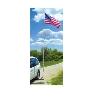  Telescopic Fiberglass Flag Pole Kit: Patio, Lawn & Garden
