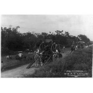   Indo China,1930,battery of 75mm field artillery,