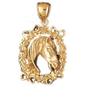   14K Gold Pendant Horse Head 6.3   Gram(s): CleverEve: Jewelry